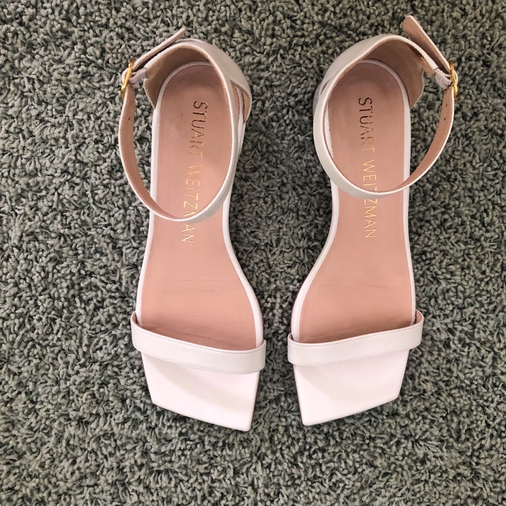 Stuart Weitzman Nudist June Square shoes, size 8 M